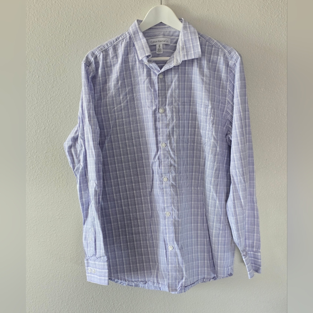 Calvin Klein & Co Long Sleeve Button Down Shirt Size Medium